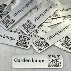 Шильда металева з qr-кодом для брендування